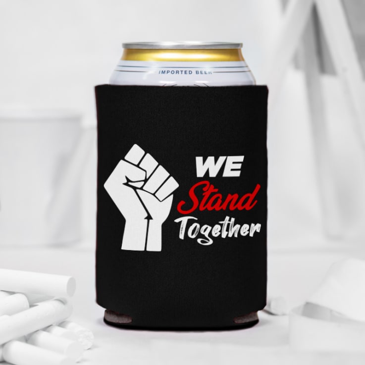 We Stand Together Can Coolers - Black