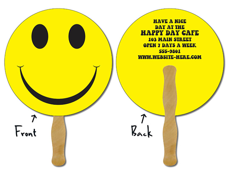 Circle Hand Fans Back View - Fans
