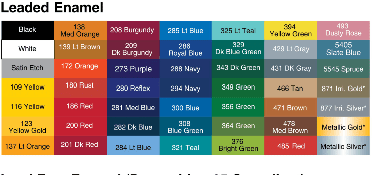 Color Guide - Barwear
