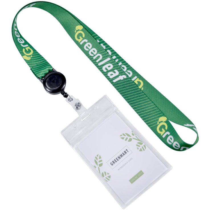 ID Badge Reel Full Color Lanyards With Badge Holder Lanyards & Badges