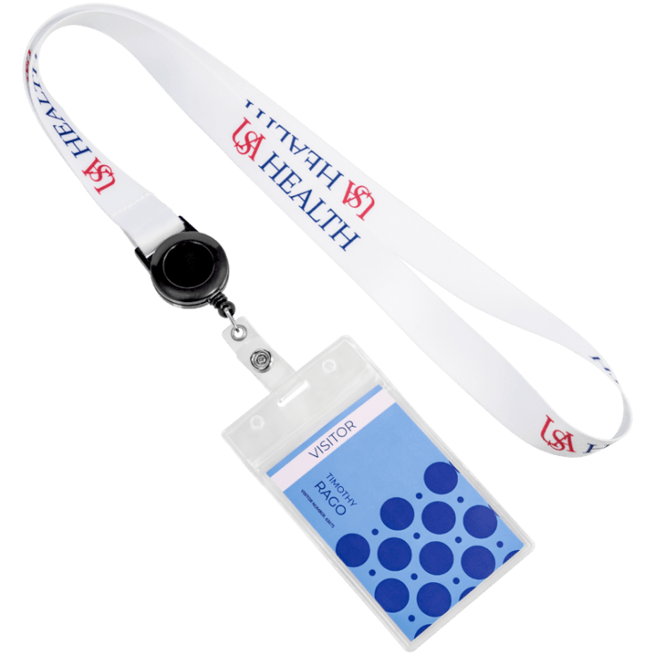 ID Badge Reel Full Color Lanyards With Badge Holder Lanyards & Badges