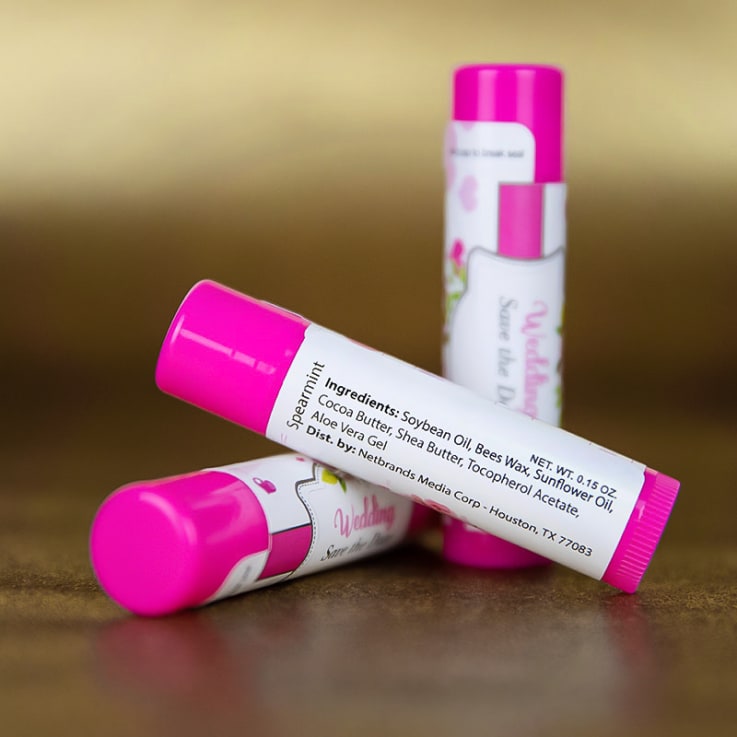 Hot Pink Lip Balm Tube with Full Imprint Colors - Lip Balm
