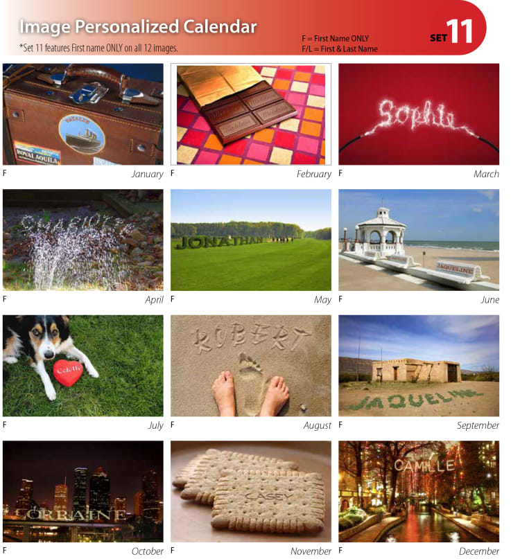 SET 11 - 3 Month Calendar
