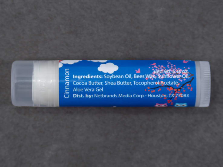 Translucent Lip Balm Tube with Full Imprint Colors - Ingredient List - Sunscreen