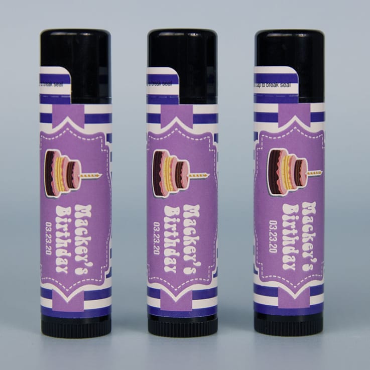 Black Natural Beeswax Lip Balm with Full Imprint Colors - Sunscreen