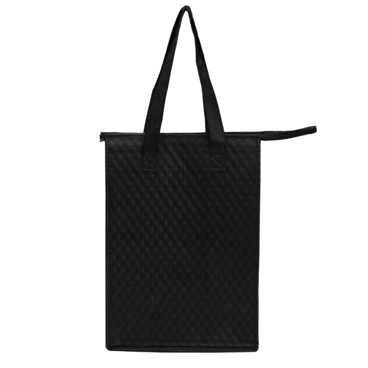 Black - Zipper Insulated Lunch Tote Bags