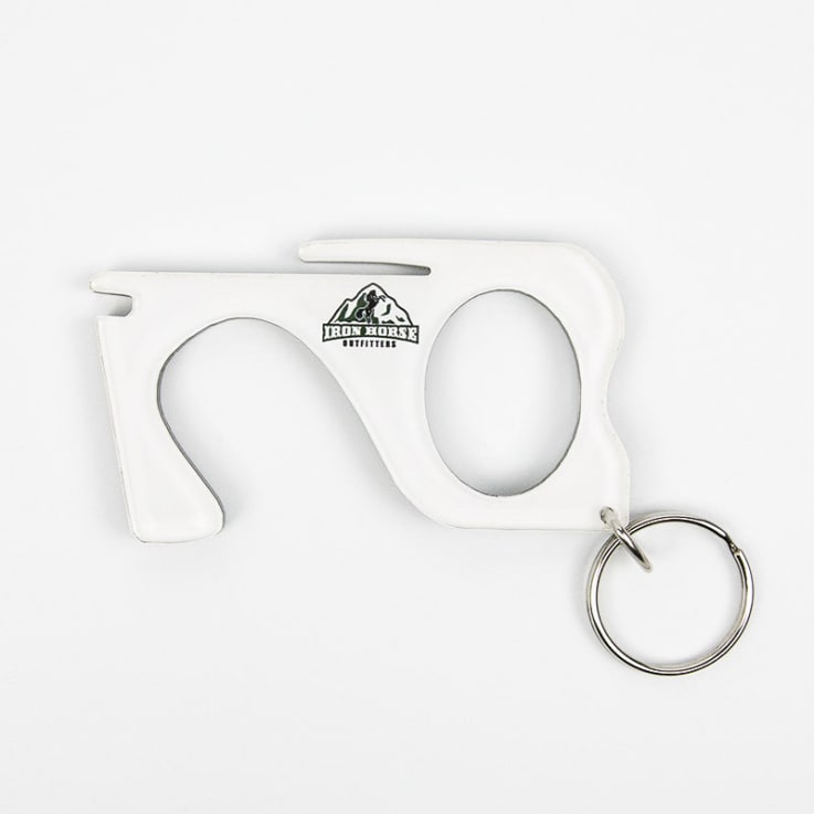 Full Color No Touch Acrylic Key Chain - Shape 3 - No Touch Multi Tool
