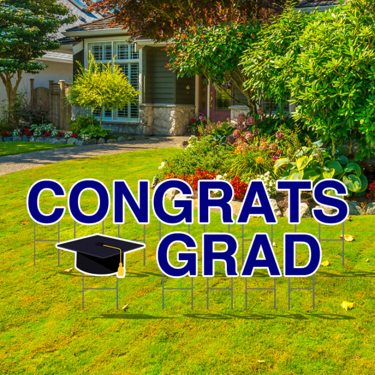 Pre-Packaged Congrats Grad Yard Letters - Yard Letters