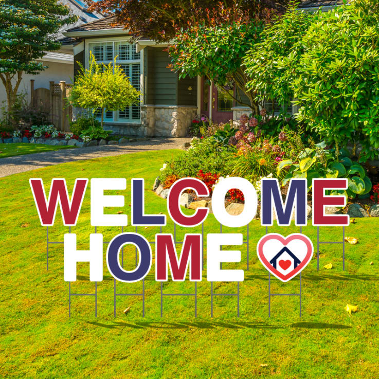 Pre-Packaged Welcome Home Yard Letters - Yard Letters