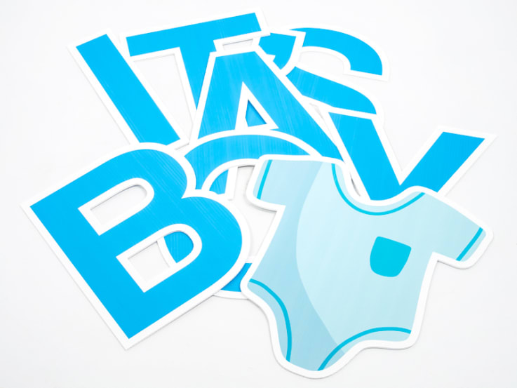 Pre-Packaged It's A Boy Yard Letters - Yard Letters