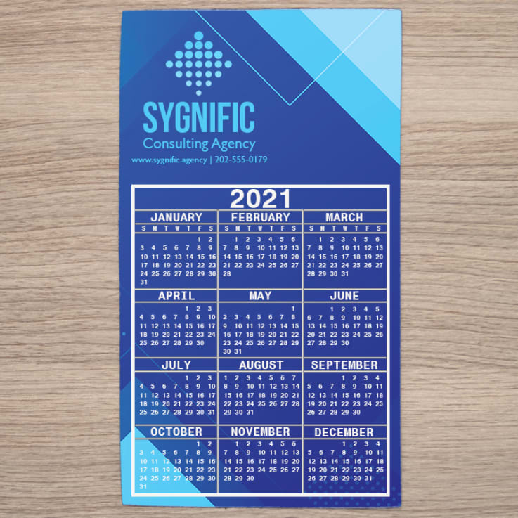01 Full Color Calendar Magnet - 