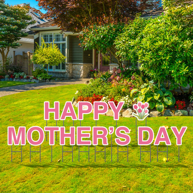 Pre-Packaged Happy Mother&rsquo;s Day Yard Letters - Mother\'s Day