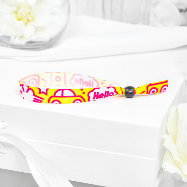 02Fluorescent Neon Full Color Cloth Wristbands - Cloth Wristbands
