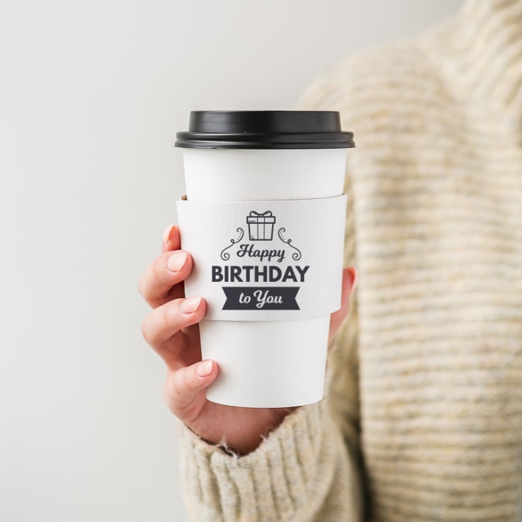 Custom Traditional White Cup Sleeves | Paper Cup Sleeves ...