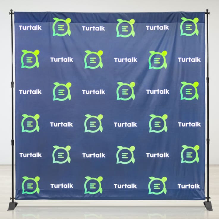8ft x 8ft Step and Repeat Banner - Repeat