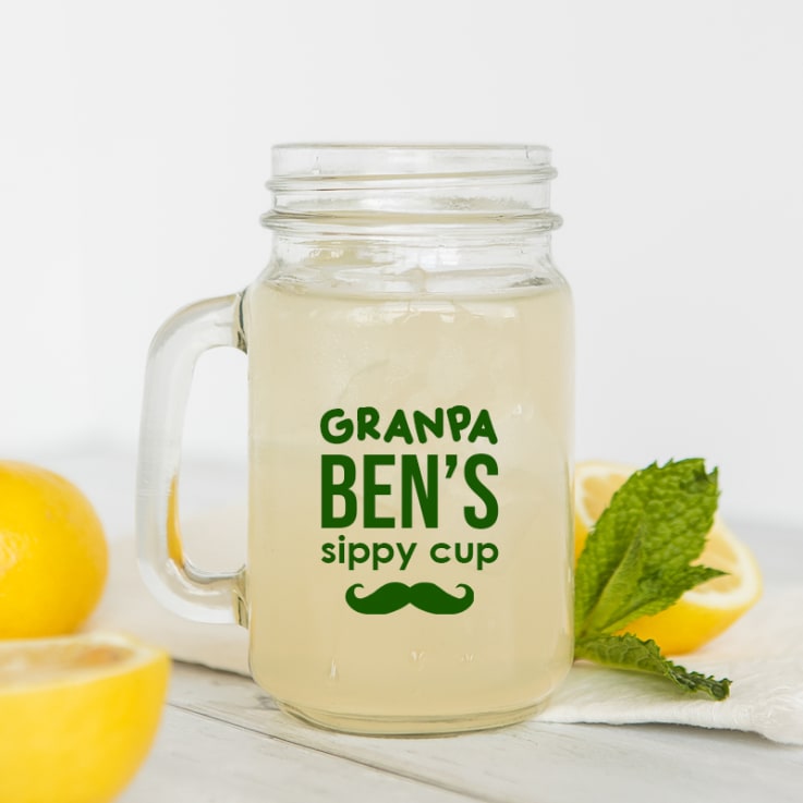 16 Oz Custom Mason Jars With Handles - 