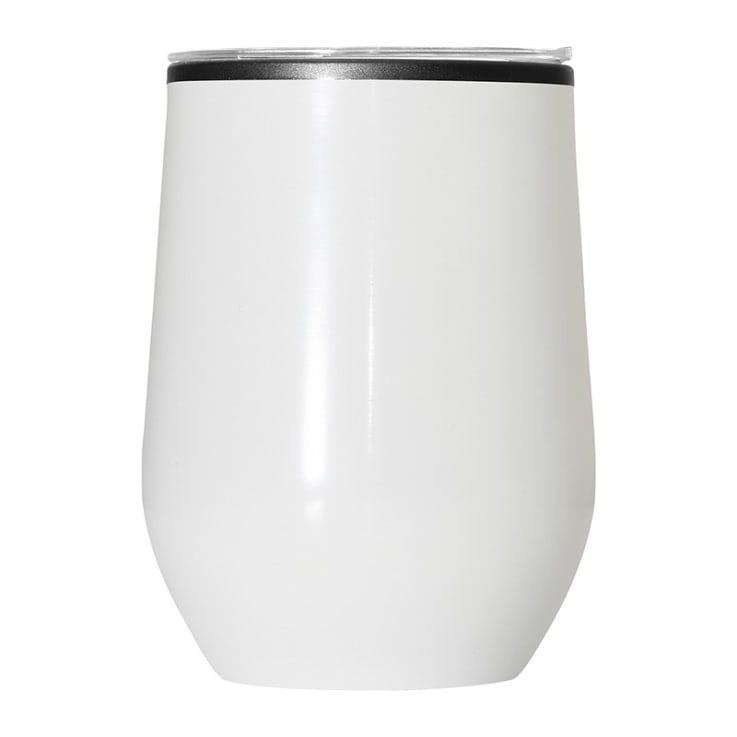 12 Oz Double Wall Stainless Wine Tumblers - White - Tumbler
