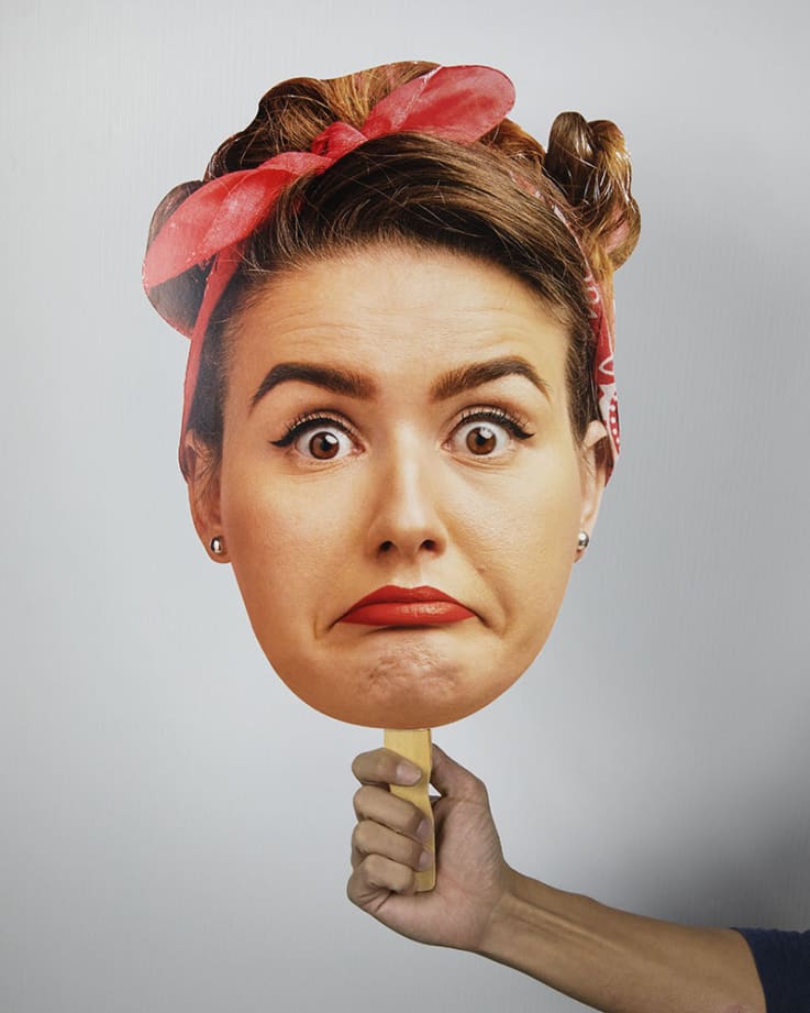 Face Cutout Hand Fans Hand Fans