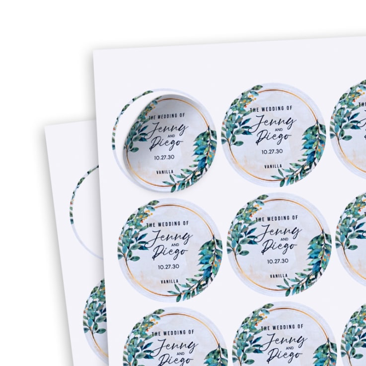 Round Custom Lip Balm Label Sheets - Details - Tin Container