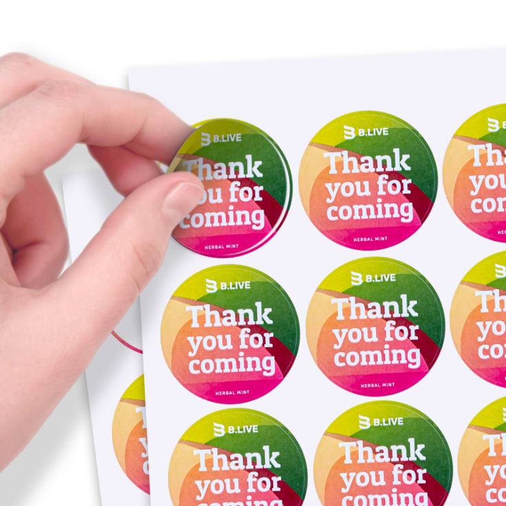 Round Custom Lip Balm Label Sheets - Details - Tin Container Lip Balm