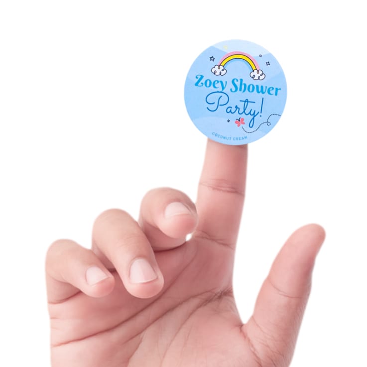 Round Custom Lip Balm Label Sheets - Sunscreen
