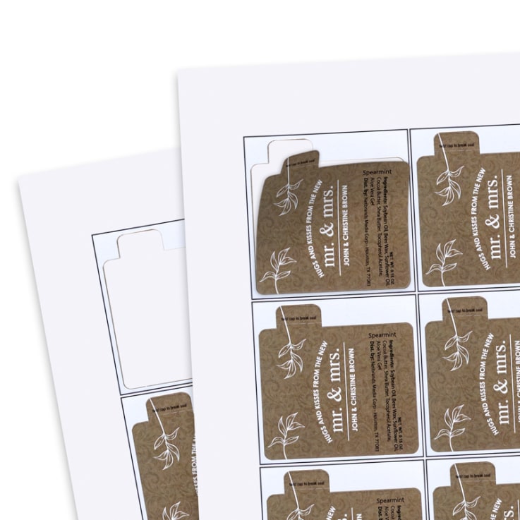 2.125  x 2.125 Inch Custom Lip Balm Label Sheets - Details - Skin Care

