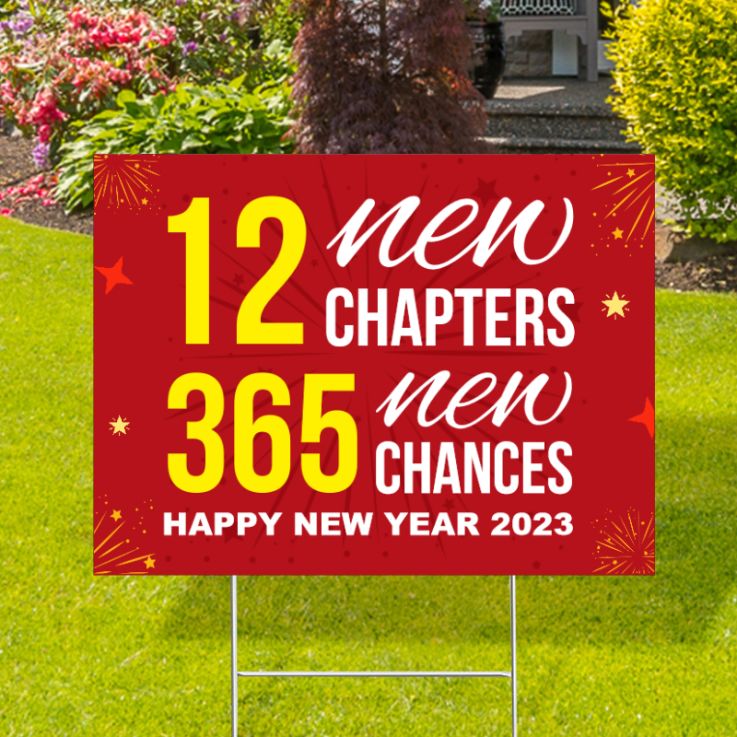 12 New Chapters 365 New Chances Yard Signs - Yard Signs