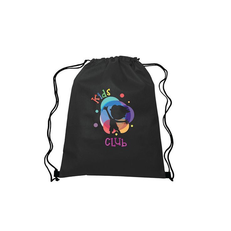13&amp;quot; W X 16.5&amp;quot; H Full Color Drawstring Non-Woven Bags - Non-woven
