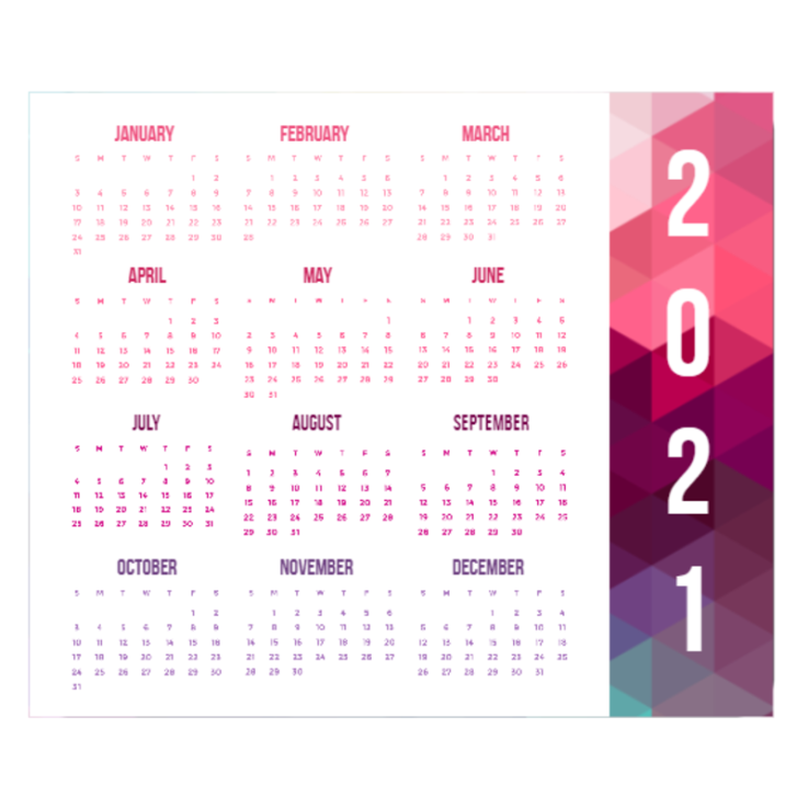 2021 Calendar #123452 - Mouse Pad