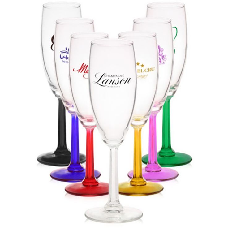 6 Oz. Libbey&amp;reg; Champagne Flutes - Full Color - 