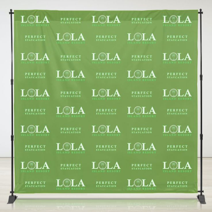 8ft X 8ft Step &amp;amp; Repeat Fabric Banner - Decorations