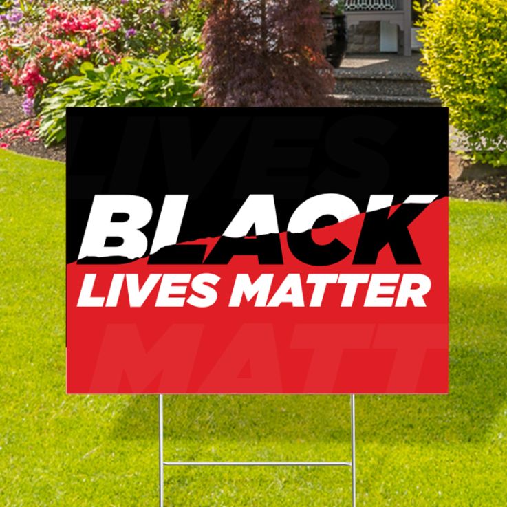 Black Lives Matter Red Yard Signs - Matter