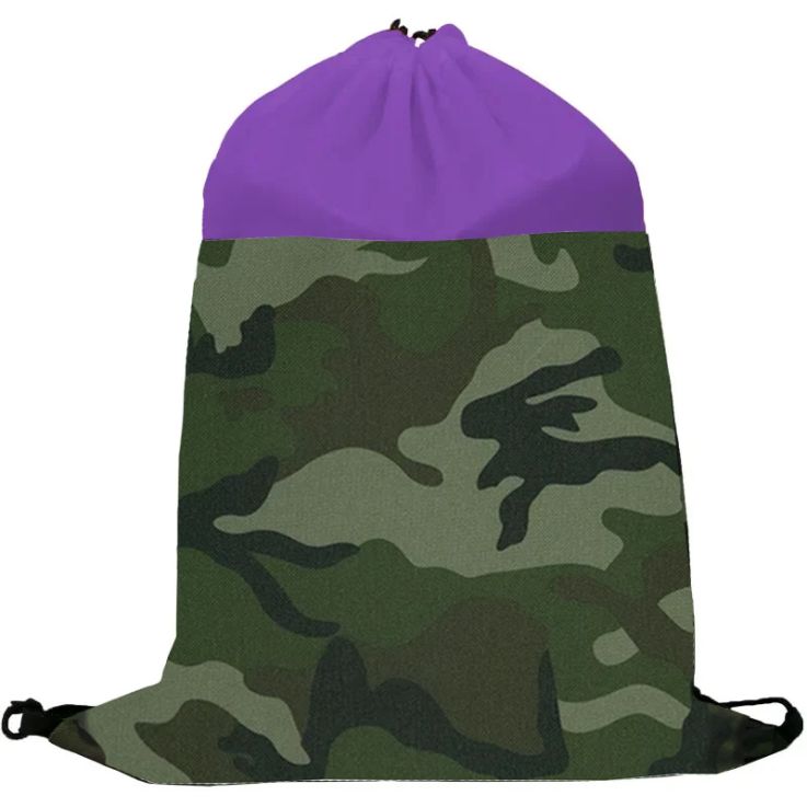 Blank Colored Camo Drawstring Tote Bags - Totebags