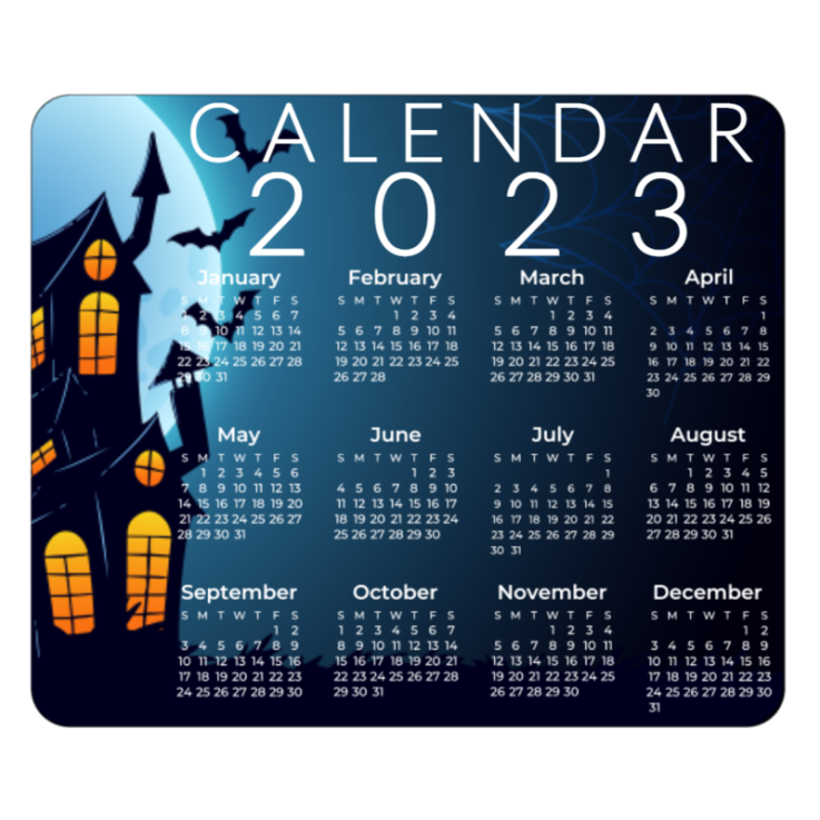 Calendar 2023 Haunted House #155610 - Computer Accessories