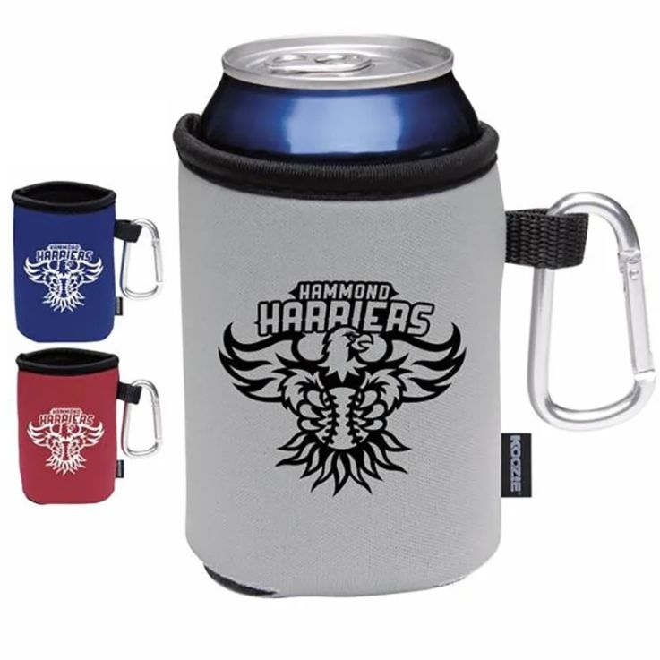 Collapsible KOOZIE&amp;reg; Can Kooler With Carabiner - Collapsible Koozie 