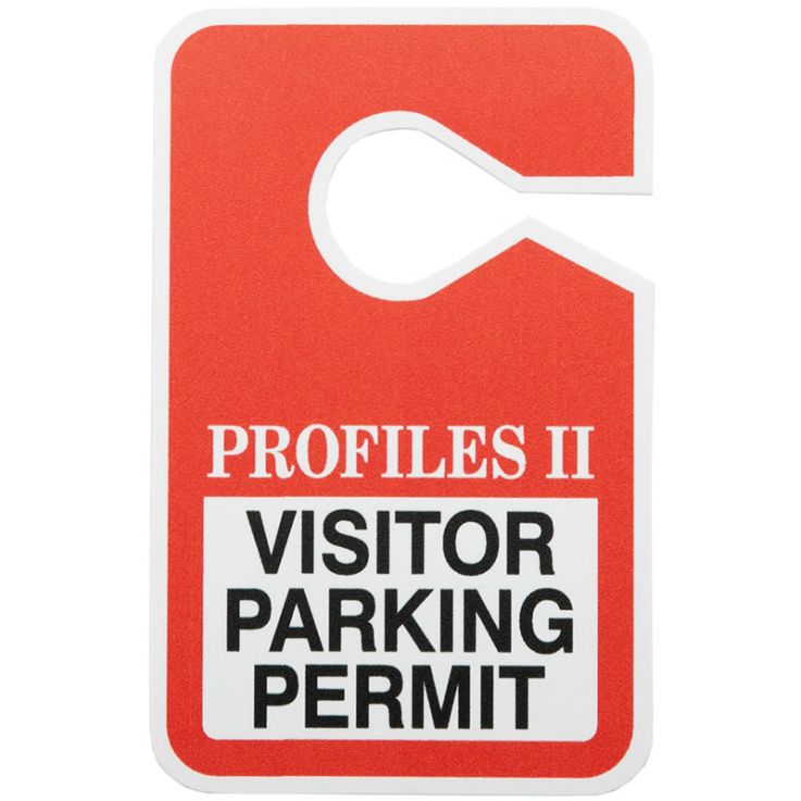 Custom Full Color Hanging Parking Permits - 3.5&amp;quot; X 5.5&amp;quot; - 