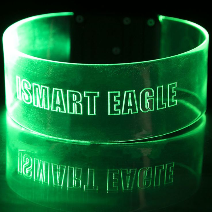 Custom Laser Engraved LED Magnetic Wristband Bracelet - Wristband