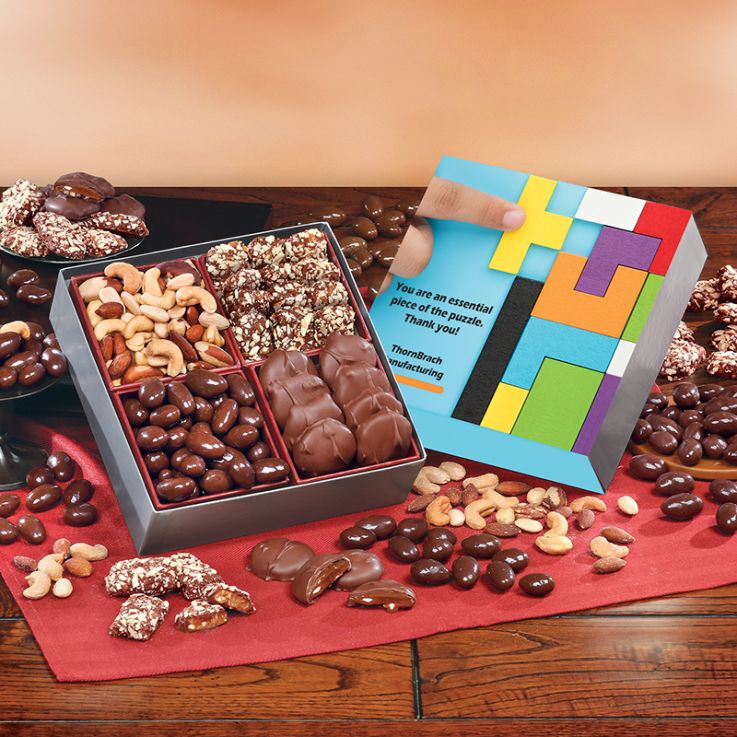 Full Color Gift Boxes With Gourmet Treats - Gift Basket
