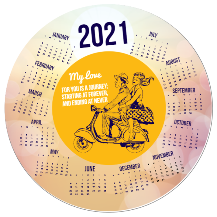 Mouse Pad Calendar 2021 #123708 - Imprint Mouse Pads