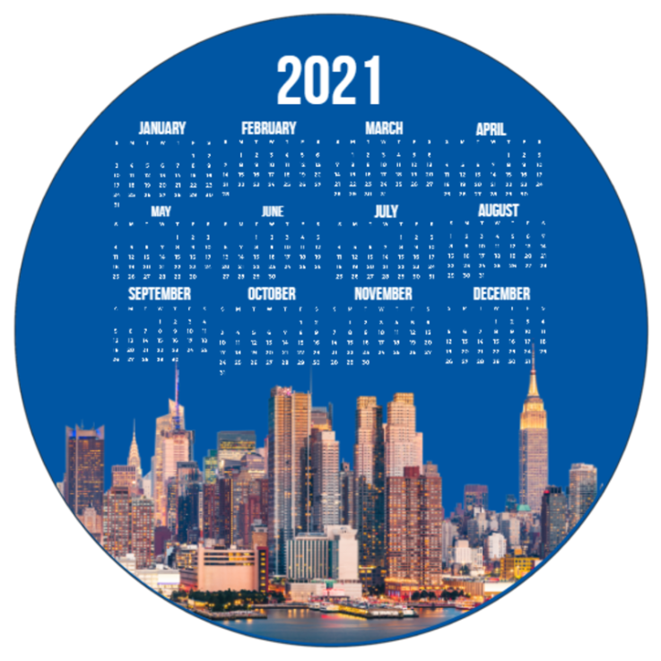 Mouse Pad Calendar 2021 #124005 - Imprint Mouse Pads
