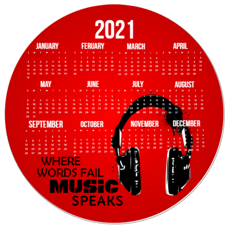Mouse Pad Calendar 2021 #124192 - Calendar Custom Made