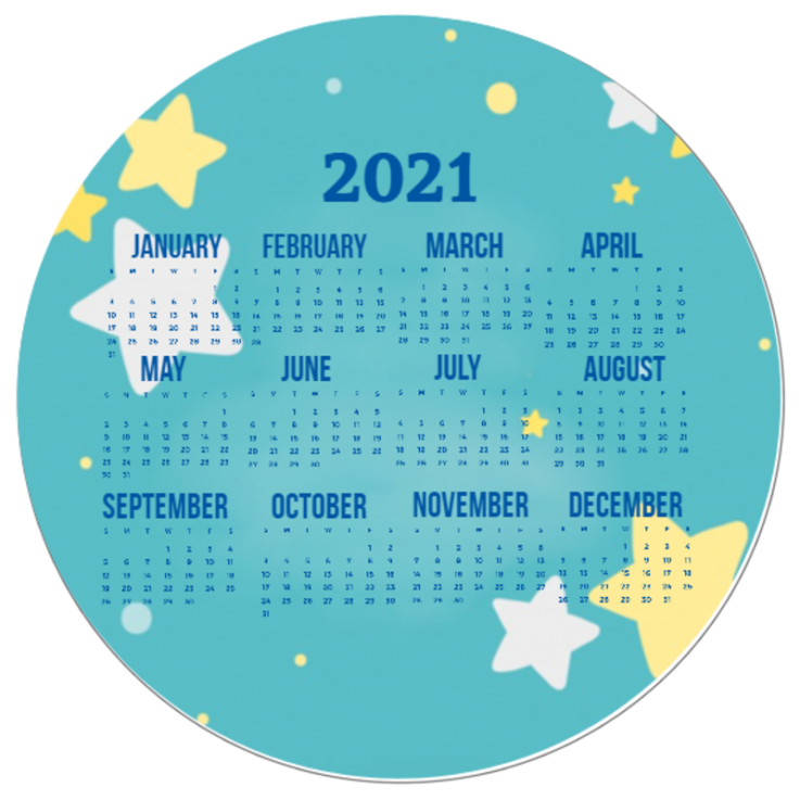 Mouse Pad Calendar 2021 #124550 - Computer Accessories