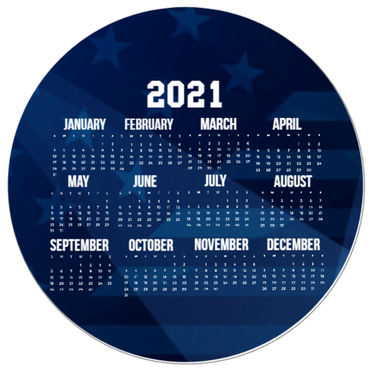 Mouse Pad Calendar 2021 #124557 - Calendar
