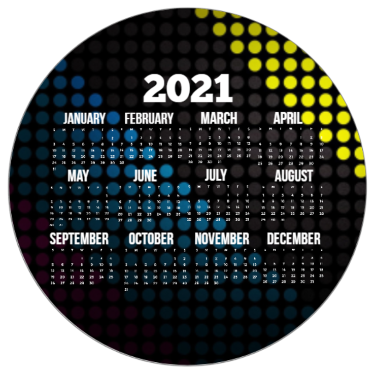 Mouse Pad Calendar 2021 #124654 - Computer Accessories