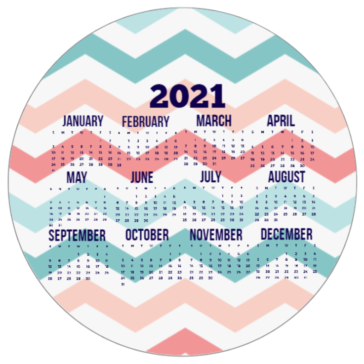 Mouse Pad Calendar 2021 #124655 - Calendar