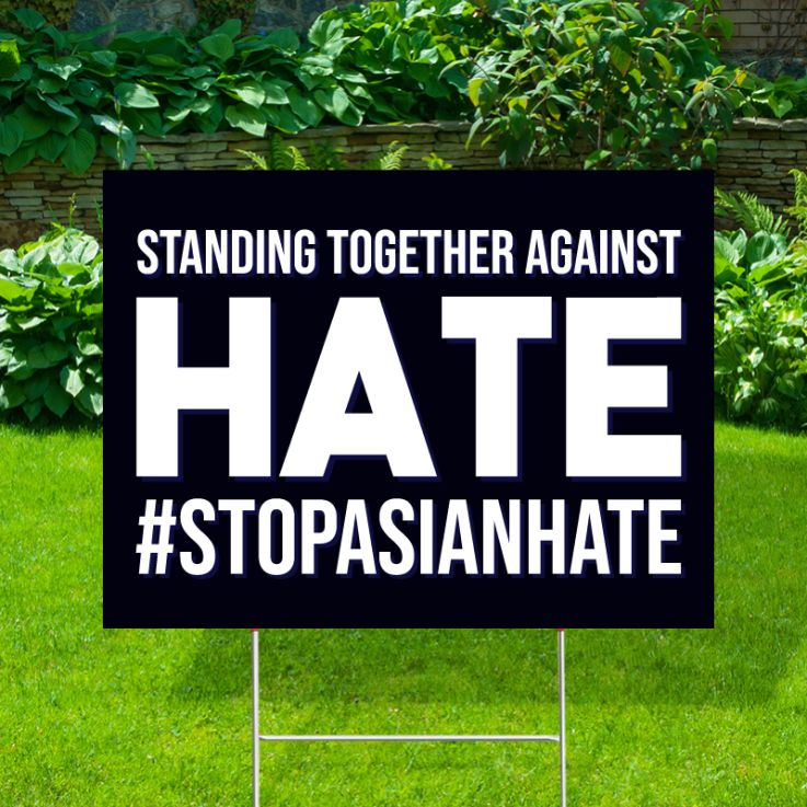 Stand Together Against Hate Yard Signs - Violence 