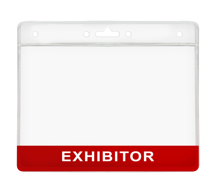 Exhibitor - Red - Guest Badge Holder