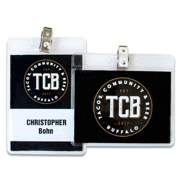 Badge Holder with Bulldog Clip - 
