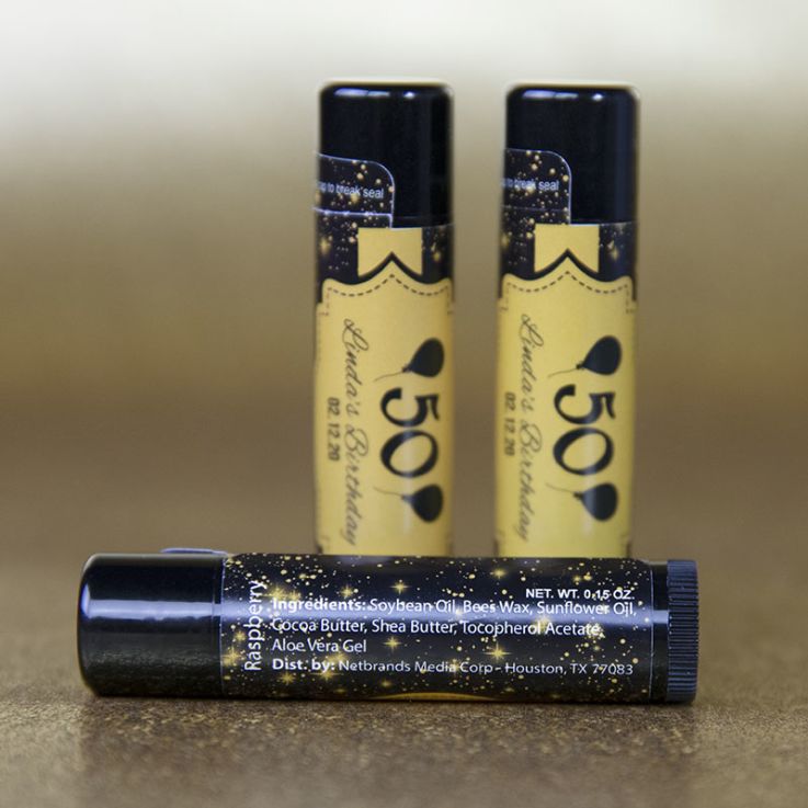 Black Flavored Beeswax Lip Balm with One Imprint Color - Sunscreen