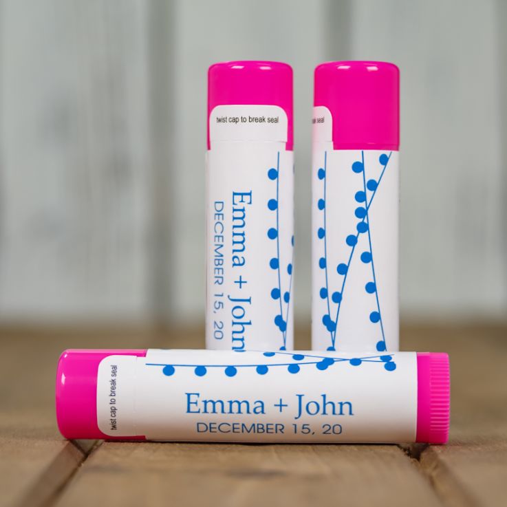 Hot Pink Custom SPF 15 Beeswax Lip Balms with One Imprint Color - 